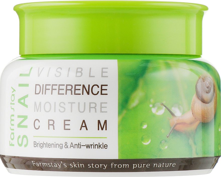 Nawilżający krem do twarzy ze śluzem ślimaka - Farmstay Snail Visible Difference Moisture Cream — Zdjęcie N2