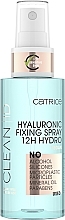 Nawilżający spray utrwalający z kwasem hialuronowym - Catrice Clean ID Moisturizing Fixing Spray — Zdjęcie N2