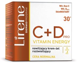 Nawilżający krem-żel rozświetlający do twarzy 30+ - Lirene C+D Pro Vitamin Energy — Zdjęcie N2