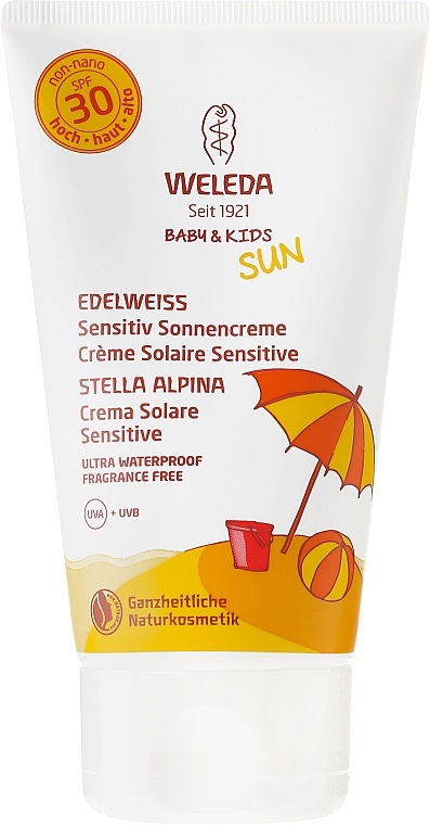 PRZECENA! Krem do opalania dla dzieci SPF 30 - Weleda Edelweiss Baby & Kids Sun * — Zdjęcie N2