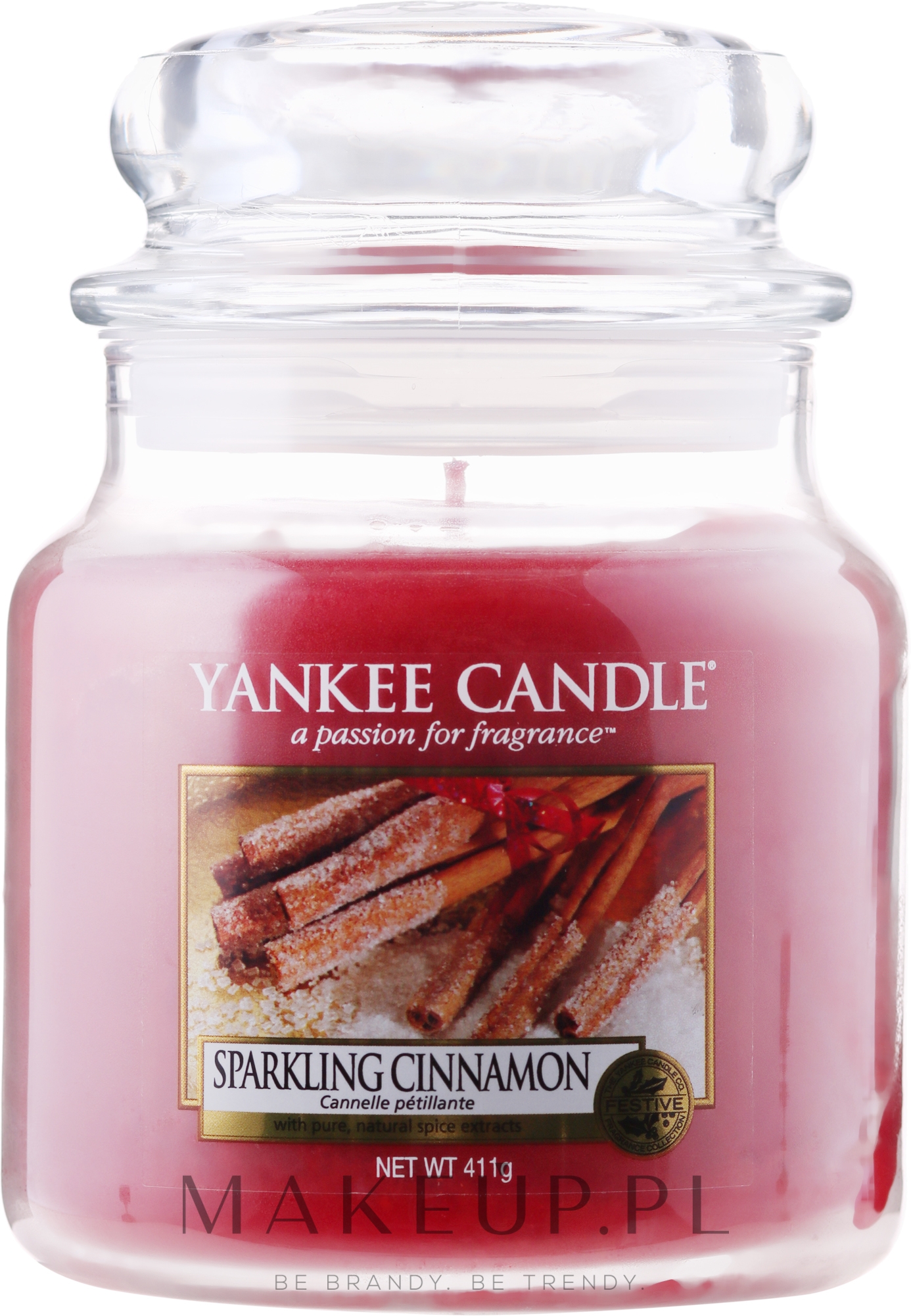 Świeca zapachowa w słoiku - Yankee Candle Sparkling Cinnamon — Zdjęcie 411 g