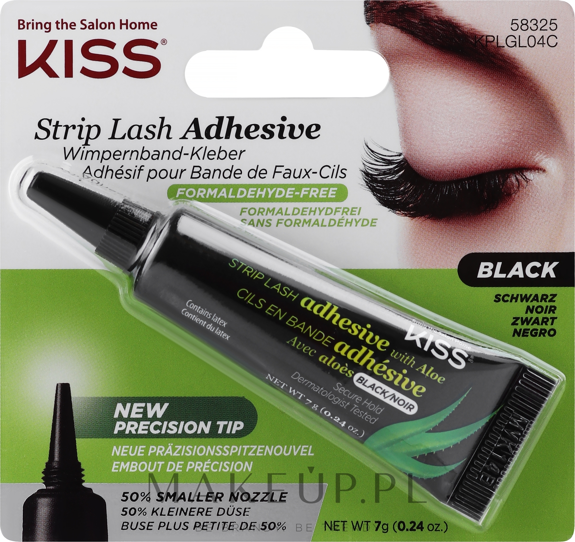 Klej do sztucznych rzęs z aloesem - Kiss Strip Lash Adhesive Black — Zdjęcie 7 g