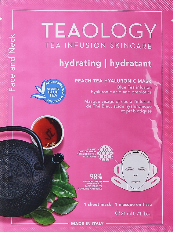 Dwuetapowa maseczka do twarzy - Teaology Blue Tea & Hyaluronic Acid Brightening Moisturising Mask — Zdjęcie N1