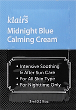 Kojący krem po opalaniu do skóry wrażliwej - Klairs Midnight Blue Calming Cream (próbka) — Zdjęcie N1