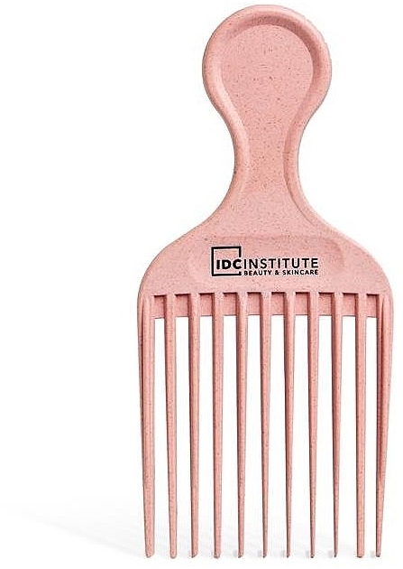 Grzebień do afro, biodegradowalny, różowy - IDC Institute Eco Afro Comb — Zdjęcie N1