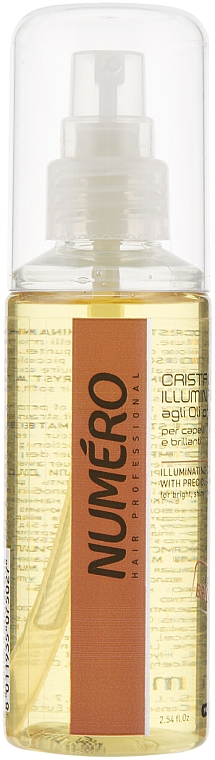 Nabłyszczający spray do włosów z drogocennymi olejkami - Brelil Professional Numero Illuminating Crystals With Precious Oils