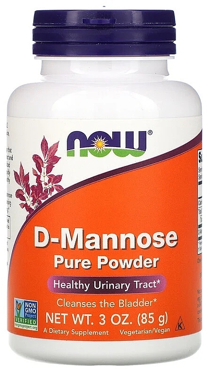 Naturalny suplement w proszku, 85 g - Now Foods D-Mannose — Zdjęcie N1