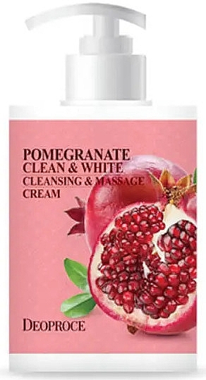 Nawilżający krem do masażu ciała z granatem - Deoproce Pomegranate Clean & White Massage Cream  — Zdjęcie N1