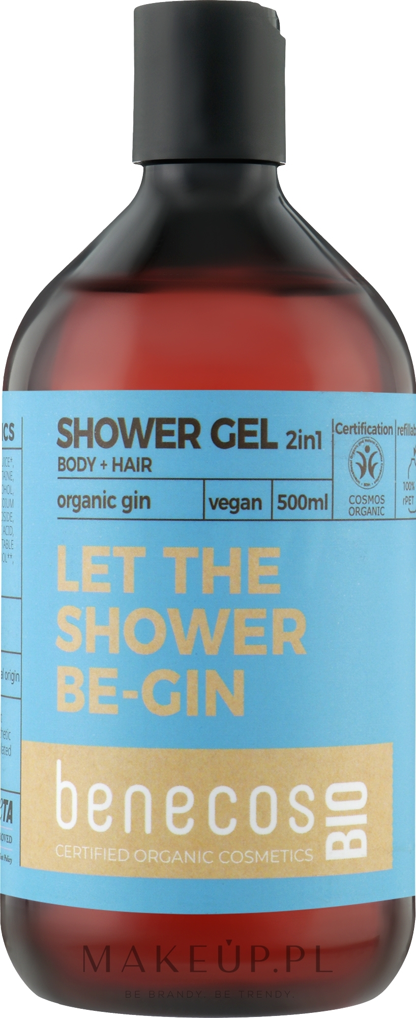 Żel pod prysznic 2 w 1 - Benecos Shower Gel and Shampoo Organic Olive Gin — Zdjęcie 500 ml