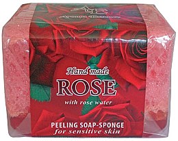 Kup Mydło-peeling, Czerwona róża - Aroma Essence Peeling Soap Sponge "Red Rose"