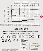 Rajstopy Effect Up, 40 Den, karmel - Giulia — Zdjęcie N3