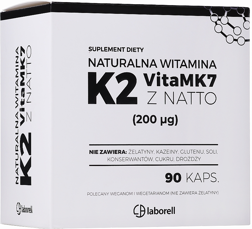 Witamina K2 w postaci vitaMK7, w kapsułkach - Laborell — Zdjęcie N1