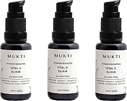 Zestaw - Mukti Organics Vitamin Booster Mini Collection (serum/15ml*3) — Zdjęcie N1