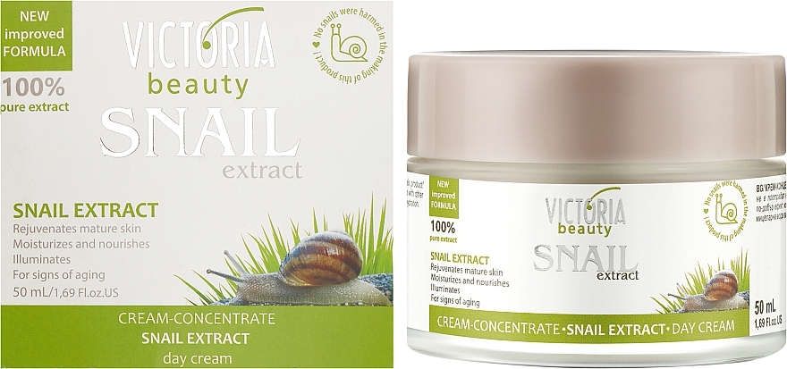 Skoncentrowany krem ​​na dzień z ekstraktem ze śluzu śłimaka - Victoria Beauty Snail Extract Day Cream — Zdjęcie N2