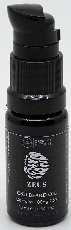 Olejek do brody - Fam Drops Of Nature 100 mg CBD Beard Oil — Zdjęcie N1