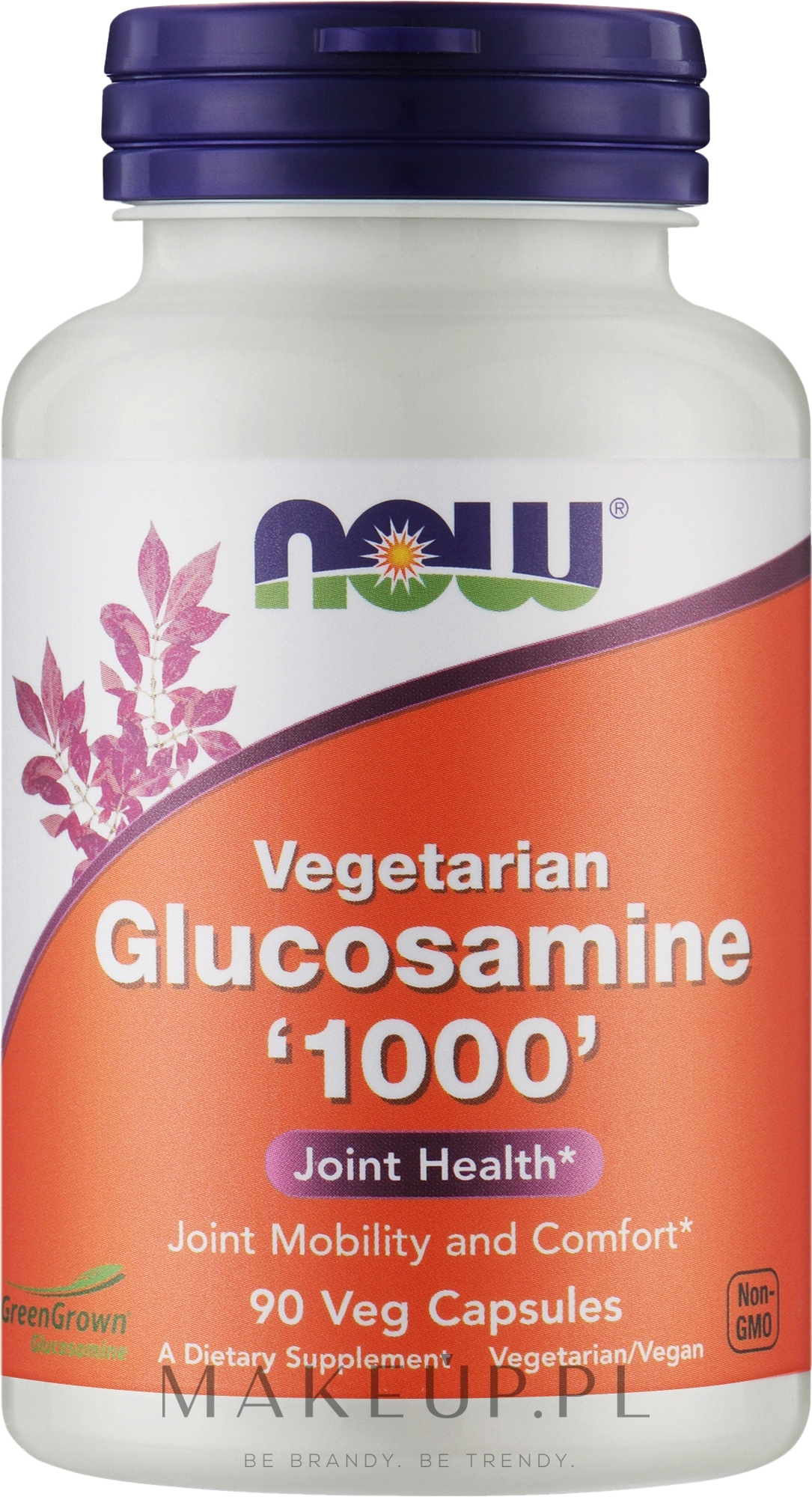 Wegetariański suplement diety z glukozaminą w kapsułkach, 1000 mg - Now Foods Glucosamine Vegetarian — Zdjęcie 90 szt.