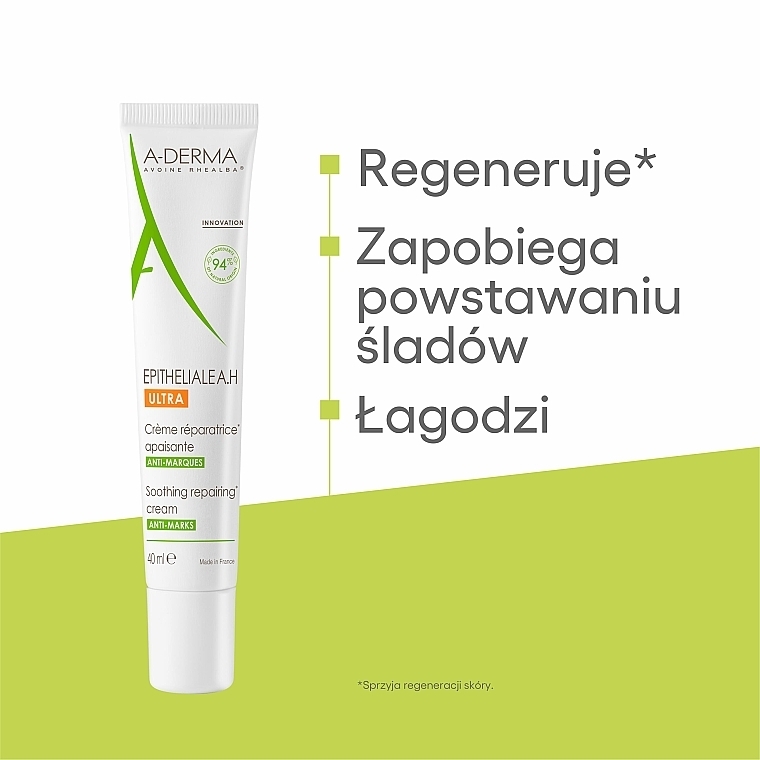 Ultra regenerujący krem do pielęgnacji zniszczonej skóry - A-Derma Epitheliale A.H Ultra Soothing Repairing Cream  — Zdjęcie N6