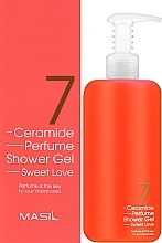 Żel pod prysznic o zapachu irysa - Masil 7 Ceramide Perfume Shower Gel Sweet Love — Zdjęcie N2