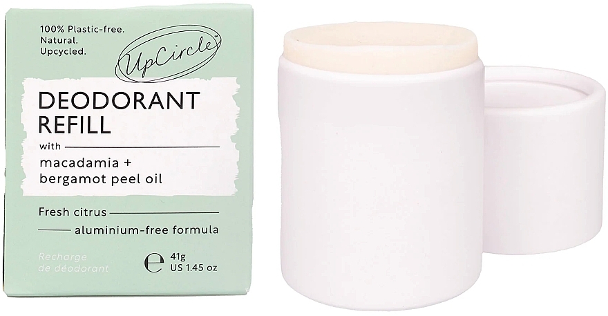 Naturalny dezodorant - UpCircle Refillable Deodorant with Macadamia + Bergamot (jednostka zamienna) — Zdjęcie N1