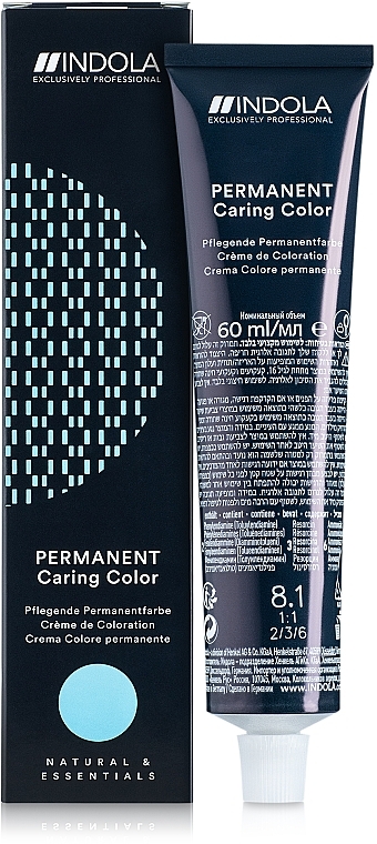 PRZECENA! Krem koloryzujący do włosów z amoniakiem - Indola Permanent Caring Color * — Zdjęcie N2