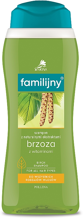 Familijny szampon brzozowy z witaminami do wszystkich rodzajów włosów - Pollena Savona — Zdjęcie N2