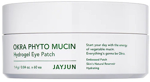 Odmładzające plastry hydrożelowe z fitomucyną z okry - Jayjun Okra Phyto Mucin Hydrogel Eye Patch — Zdjęcie N1