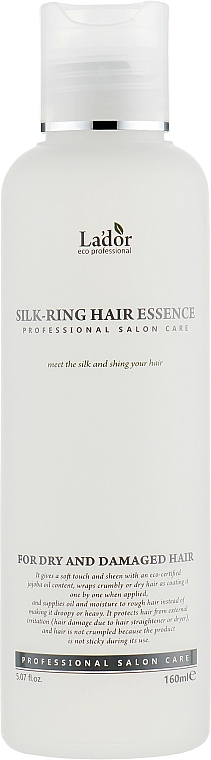 Jedwabna esencja do włosów suchych i zniszczonych - La'dor Eco Silk-Ring Hair Essence — Zdjęcie N1