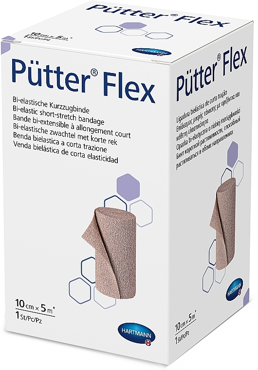 Bandaże elastyczne, 10 cm x 5 m - Hartmann PutterFlex — Zdjęcie N1