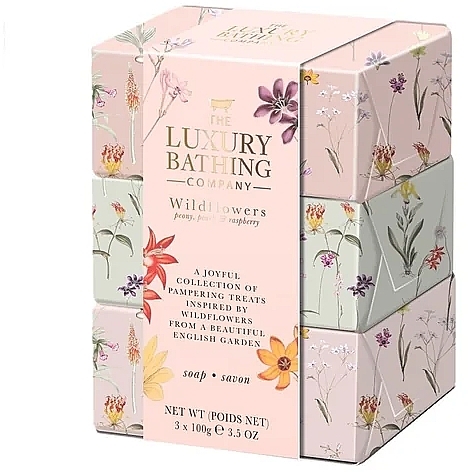 Zestaw - Grace Cole The Luxuty Bathing Wildflowers (soap/3x100g) — Zdjęcie N1