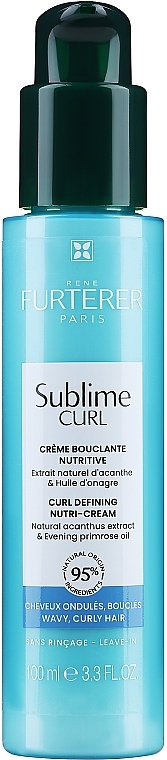 Aktywujący lotion do włosów falowanych i kręconych - Rene Furterer Sublime Curl Nutri-Activating Cream — Zdjęcie N1