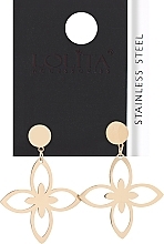 Kolczyki damskie, kwiaty, złote - Lolita Accessories — Zdjęcie N1