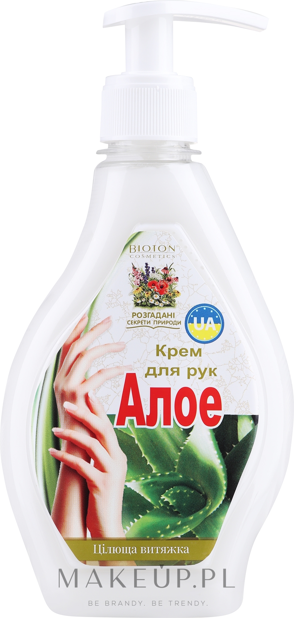 Przeciwzapalny krem ​​do rąk z dozownikiem Aloes - Bioton Cosmetics Hand Cream — Zdjęcie 350 ml
