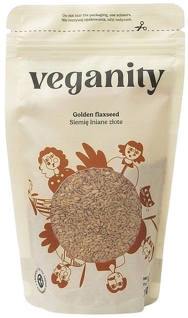 Suplement diety Nasiona lnu - Veganity Golden Flaxseed — Zdjęcie N1