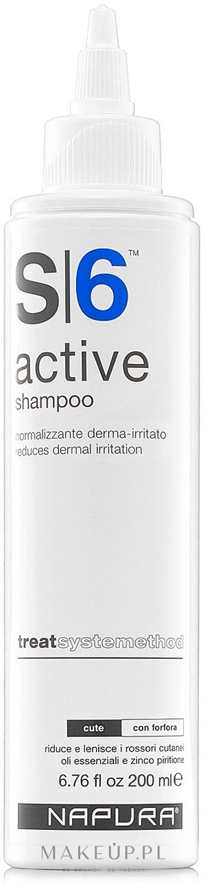 Szampon przeciwłupieżowy do podrażnionej skóry głowy - Napura S6 Active Shampoo — Zdjęcie 200 ml