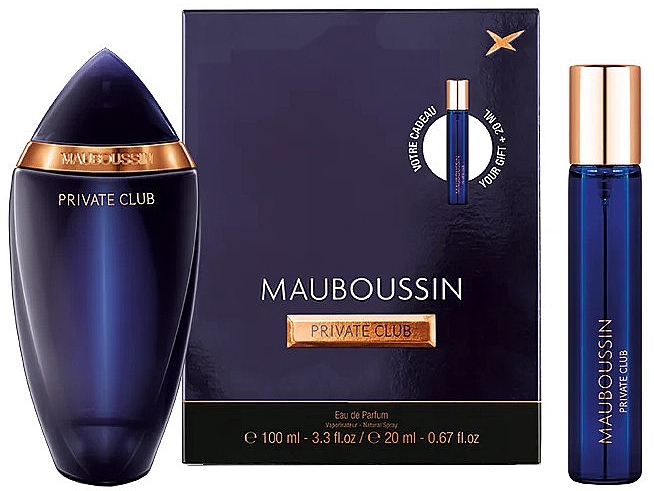 Mauboussin Private Club For Men - Zestaw (edp/100ml + edp/20ml) — Zdjęcie N1