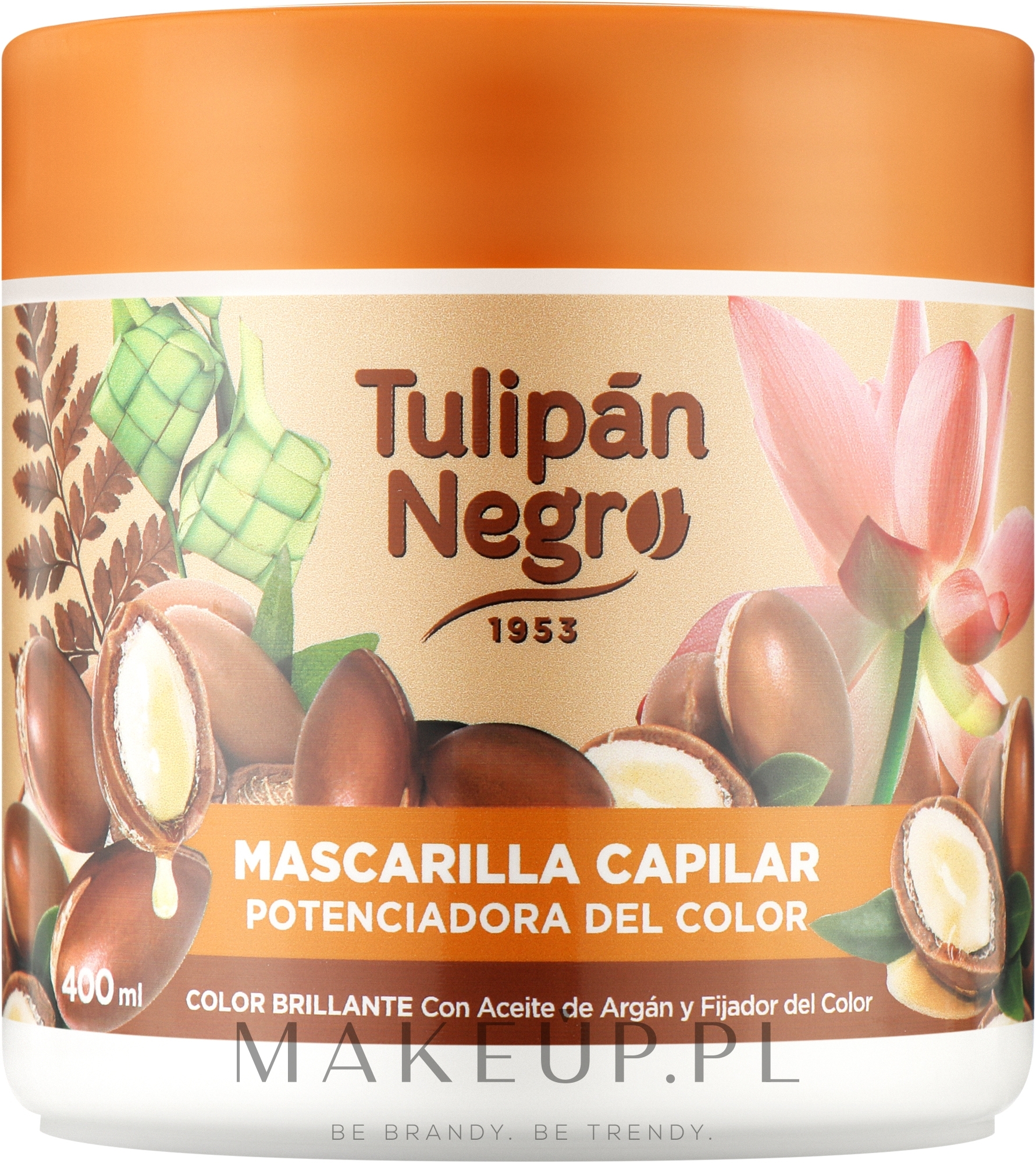 Maska podkreślająca kolor włosów - Tulipan Negro Color Enhancer Hair Mask — Zdjęcie 400 ml