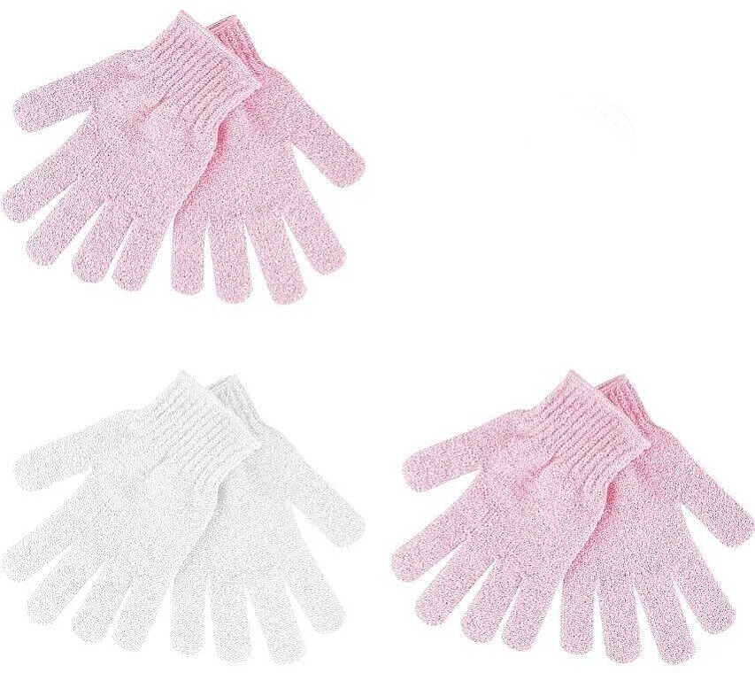 Rękawiczki do peelingu ciała, 6 sztuk - Brushworks Spa Exfoliating Body Gloves — Zdjęcie N2