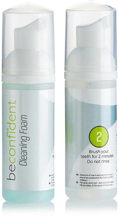 Zestaw - Beconfident Teeth Whitening Dual Foam With Fluor (teeth/foam/50mlx2) — Zdjęcie N1