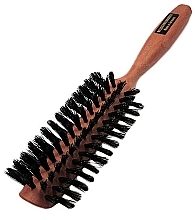 Półokrągła szczotka do suszenia włosów z drewna gruszkowego, 22 cm - Golddachs  — Zdjęcie N1