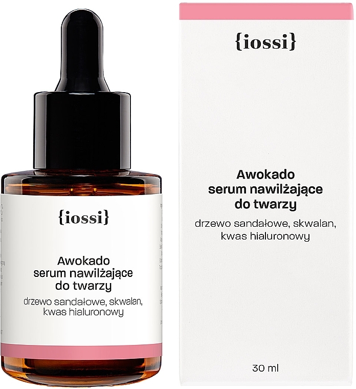 Nawilżające serum do twarzy Olej awokado, drzewo sandałowe i kwas hialuronowy - Iossi Serum For Face — Zdjęcie N2