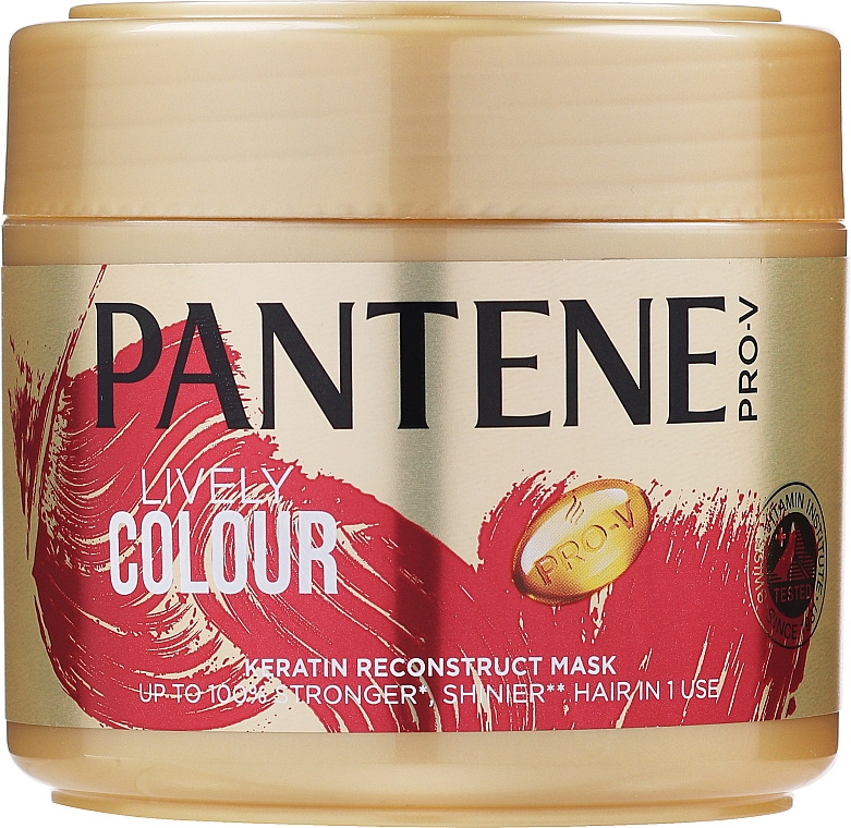 Intensywna maska do włosów farbowanych Lśniący kolor - Pantene Pro-V Lively Colour 