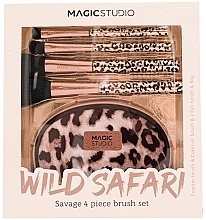 Zestaw pędzli do makijażu, 4 szt. - Magic Studio Wild Safari Savage Brush Set — Zdjęcie N1