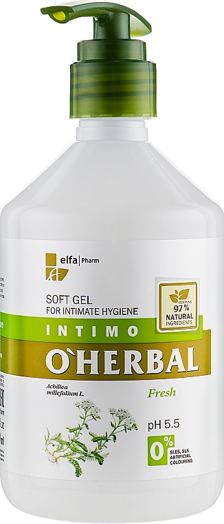 Delikatny żel do higieny intymnej z ekstraktem z krwawnika - O’Herbal Intimo Soft Gel For Intimate