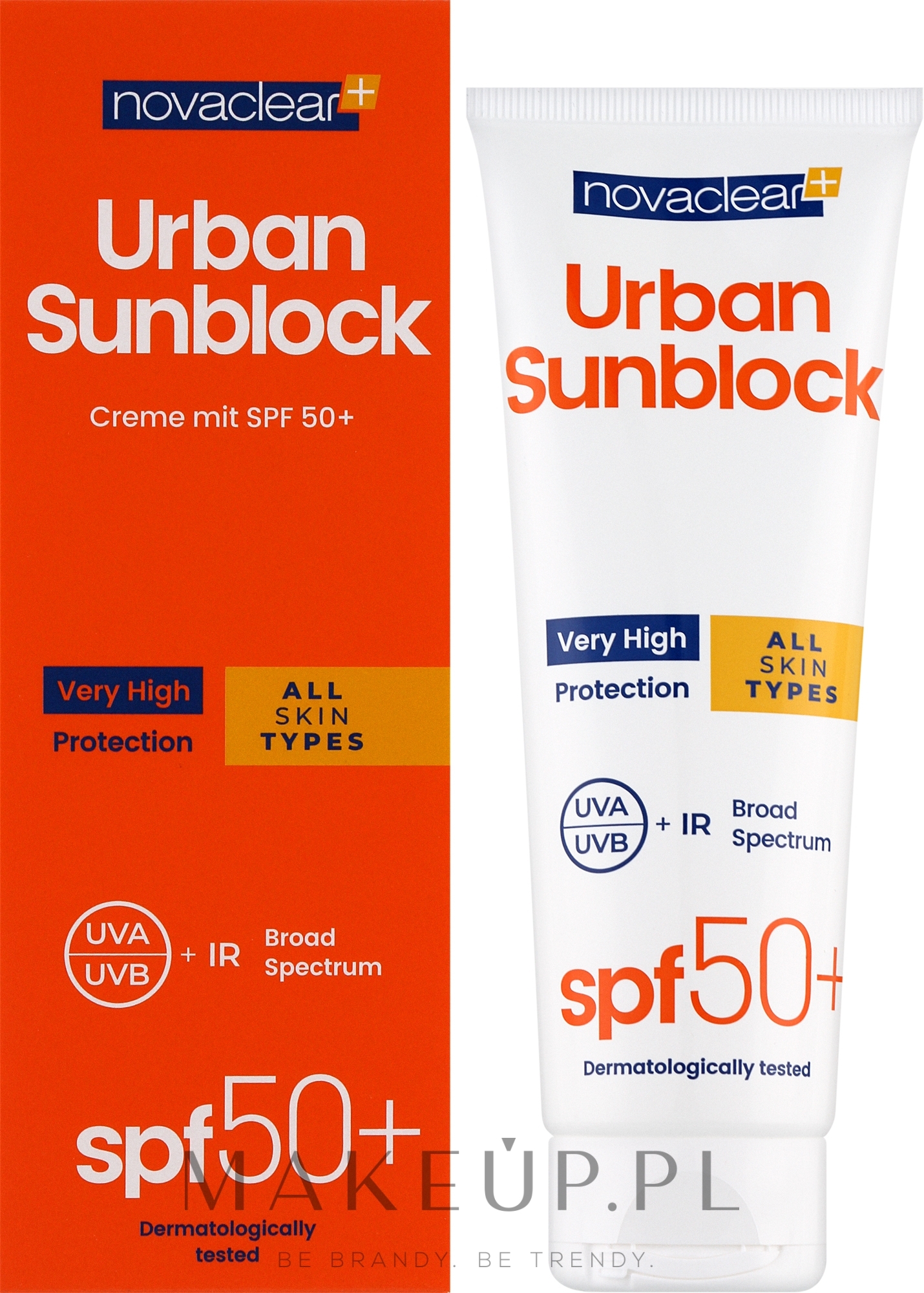 Krem ochronny przeciw promieniom UV do wszystkich rodzajów skóry - Novaclear Urban Sunblock Protective Cream SPF50+ — Zdjęcie 125 ml
