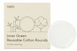 Kup Wielorazowe płatki kosmetyczne - Purito Inner Green Reusable Cotton Rounds