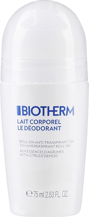 Dezodorant-antyperspirant w kulce - Biotherm Lait Corporel Deodorant Roll-On — Zdjęcie N1