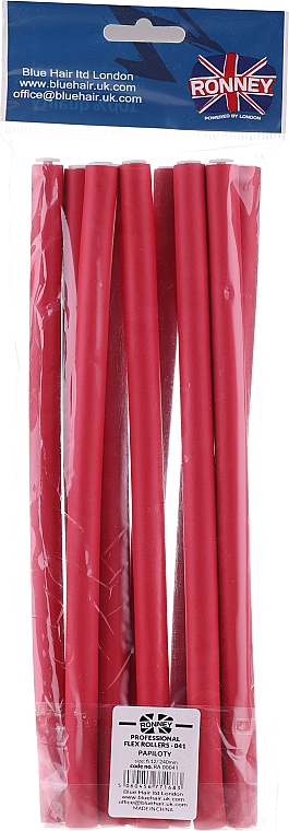Elastyczne papiloty 12/240, czerwone - Ronney Professional Flex Rollers — Zdjęcie N1