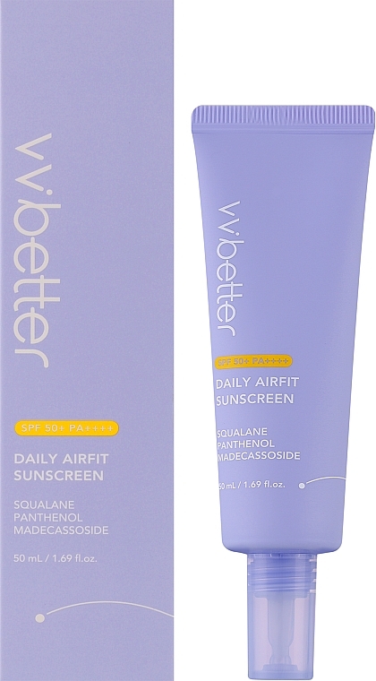 Lekki krem przeciwsłoneczny SPF50+ - VVbetter Daily Airfit Sunscreen — Zdjęcie N2