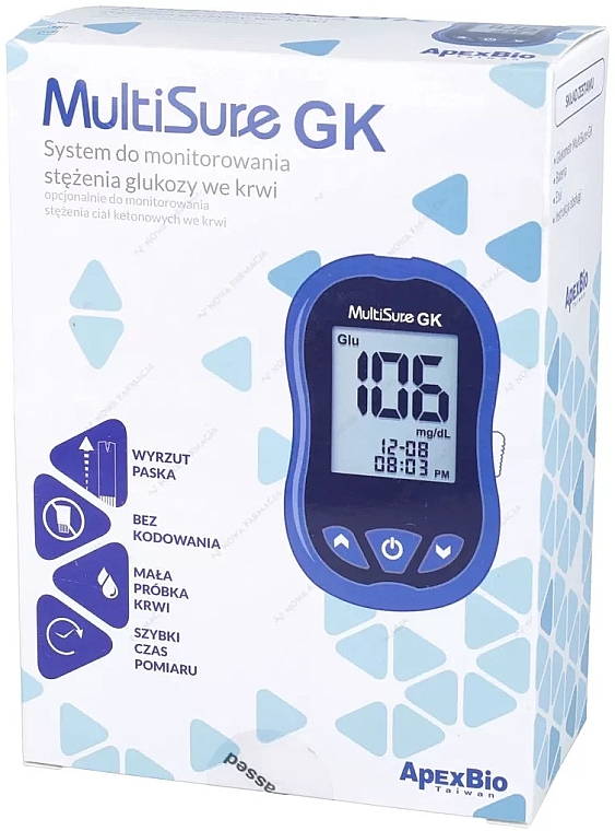 Glukometr - Diather Diagnostics & Therapy MultiSure GK — Zdjęcie N1