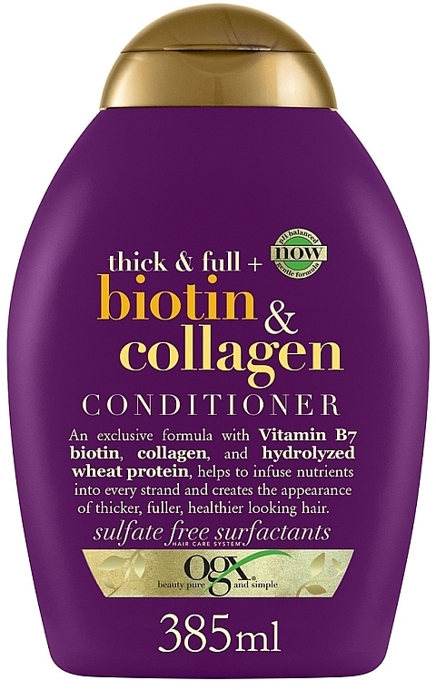 Odżywka do włosów z biotyną i kolagenem - OGX Thick & Full Biotin & Collagen Conditioner